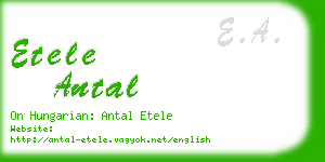 etele antal business card